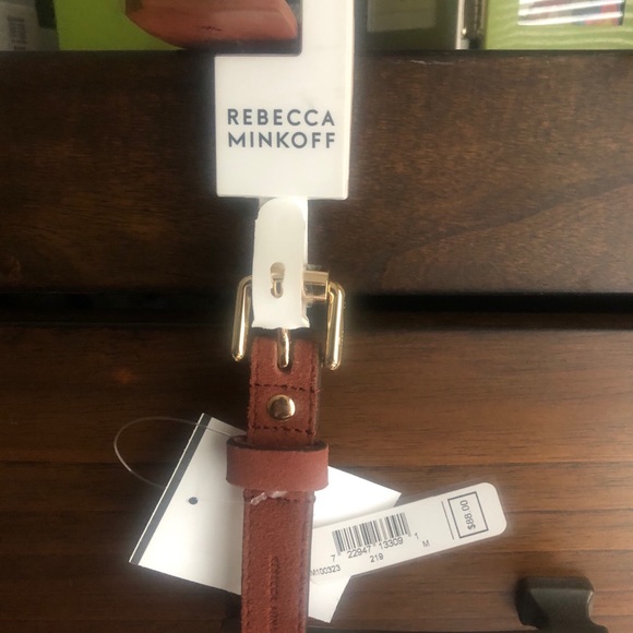 Rebecca Minkoff soft suede brown chain belt, NWT! main image 6